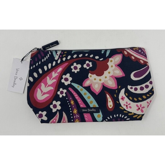 Vera Bradley Lighten Up Large Cosmetic Bag Painted Paisley NWT - Picture 1 of 6